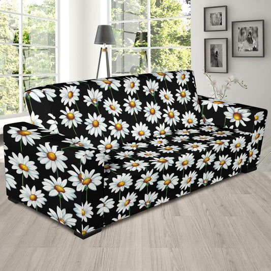 Daisy Print Pattern Sofa Slipcover-JTAMIGO.COM