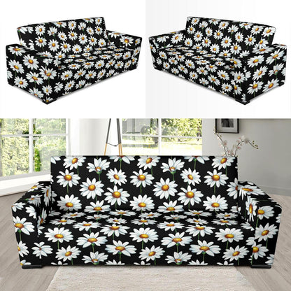 Daisy Print Pattern Sofa Slipcover-JTAMIGO.COM
