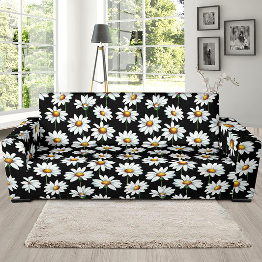Daisy Print Pattern Sofa Slipcover-JTAMIGO.COM