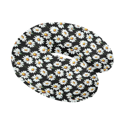 Daisy Print Pattern U-Shaped Travel Neck Pillow-JTAMIGO.COM