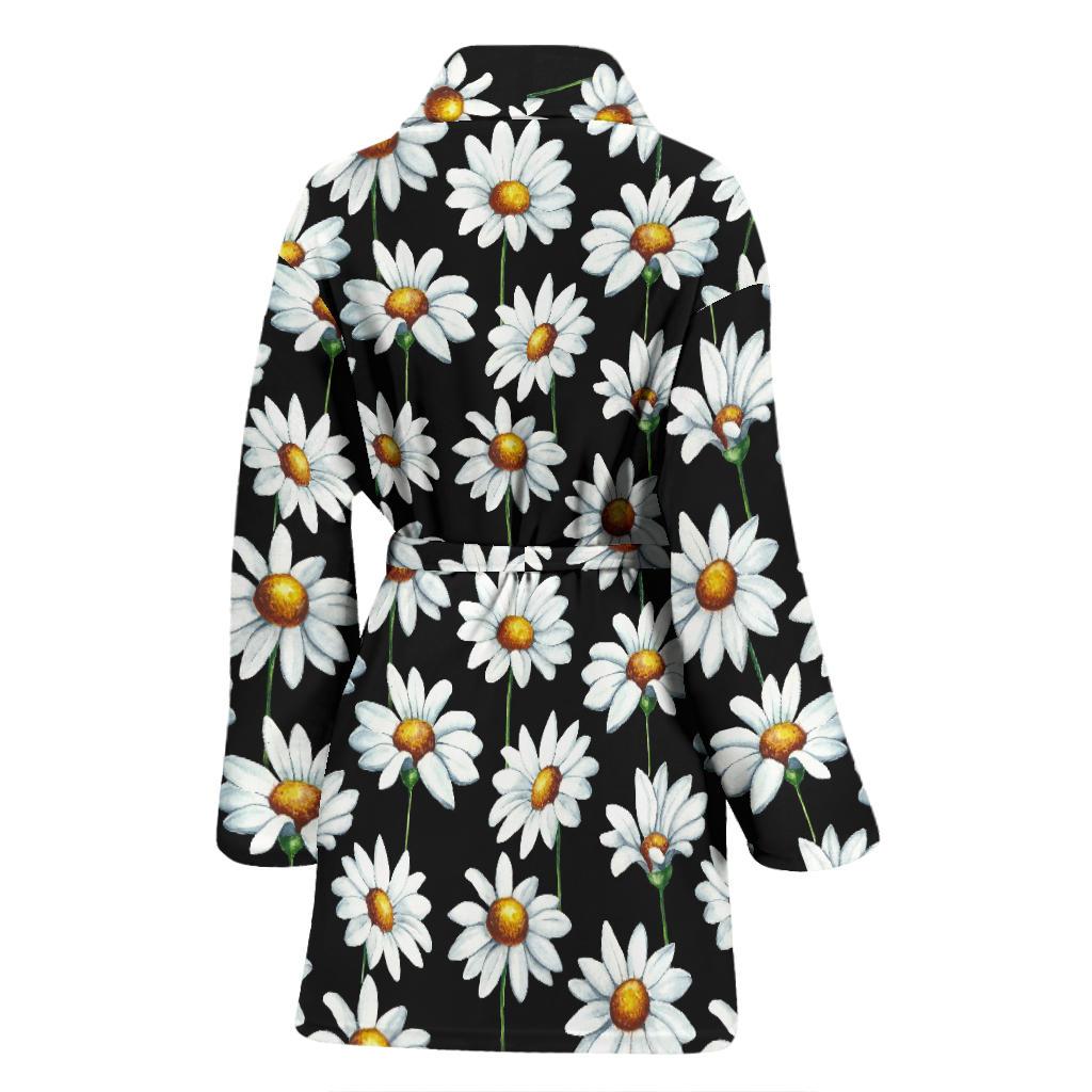 Daisy Print Pattern Women Bath Robe-JTAMIGO.COM