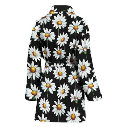 Daisy Print Pattern Women Bath Robe-JTAMIGO.COM