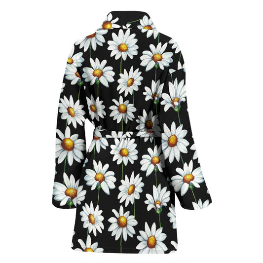 Daisy Print Pattern Women Bath Robe-JTAMIGO.COM