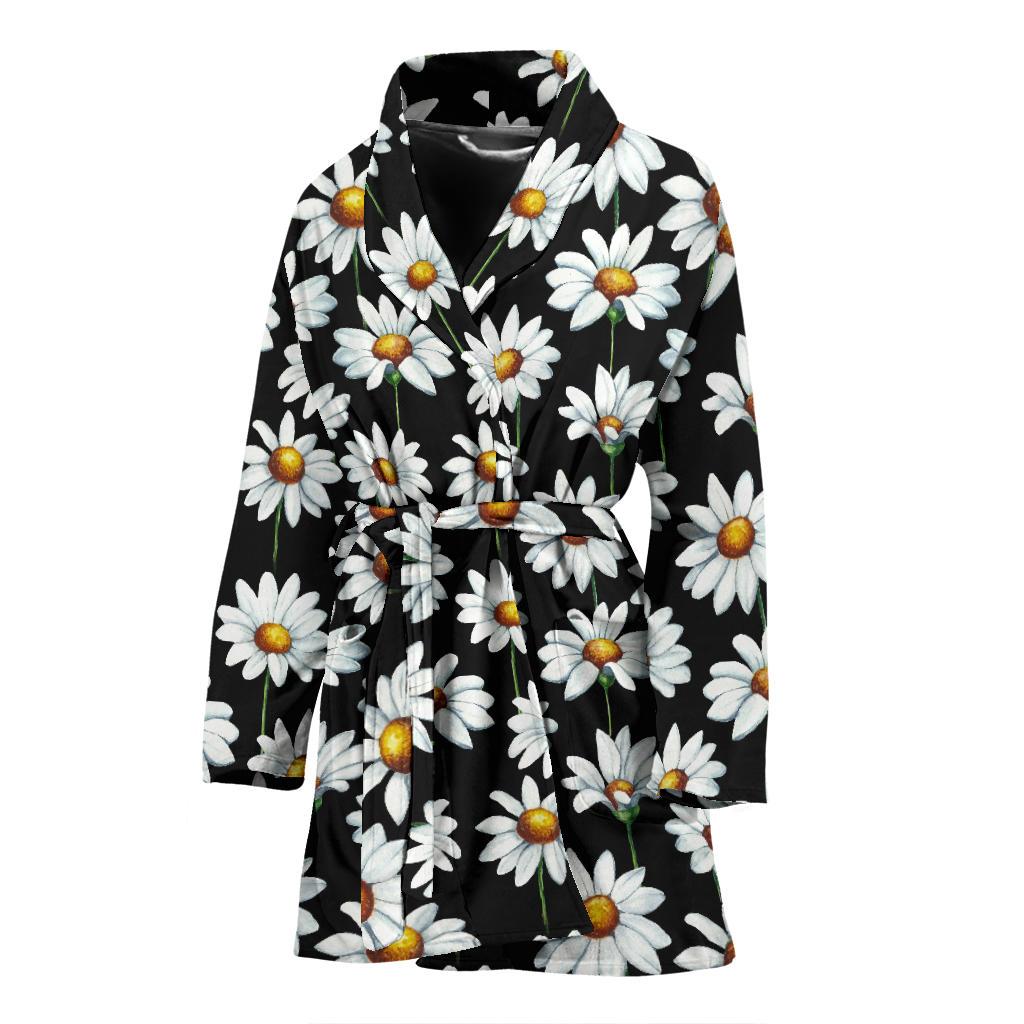 Daisy Print Pattern Women Bath Robe-JTAMIGO.COM