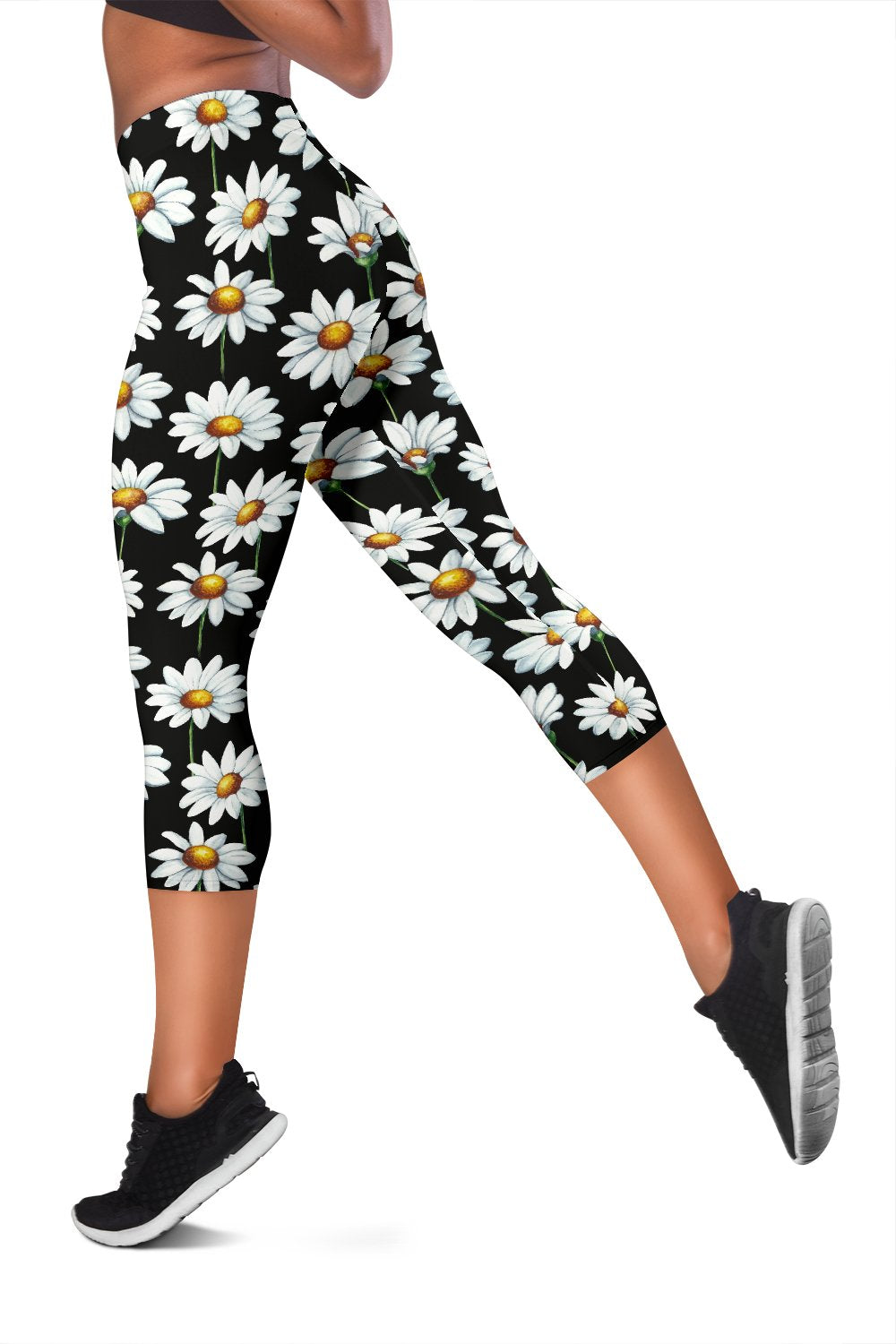Daisy Print Pattern Women Capris