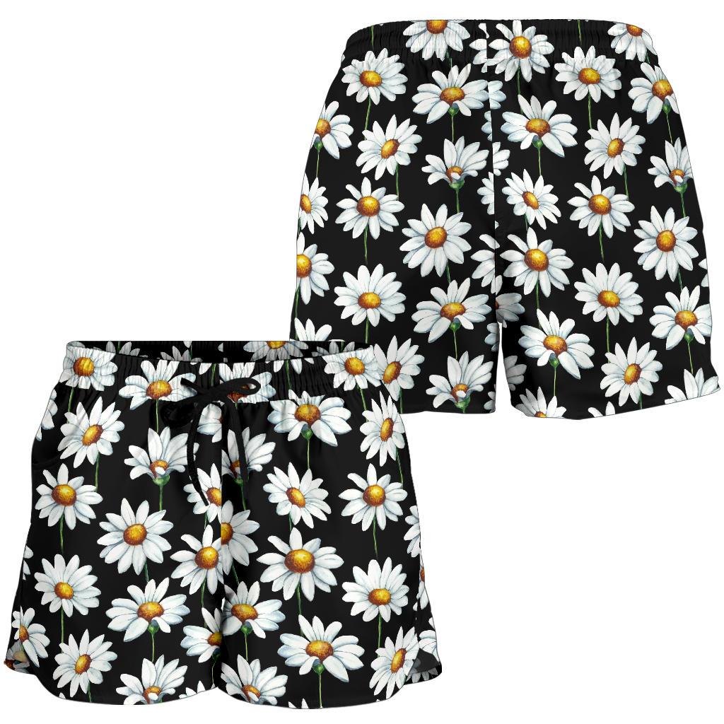 Daisy Print Pattern Women Shorts-JTAMIGO.COM