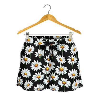 Daisy Print Pattern Women Shorts-JTAMIGO.COM