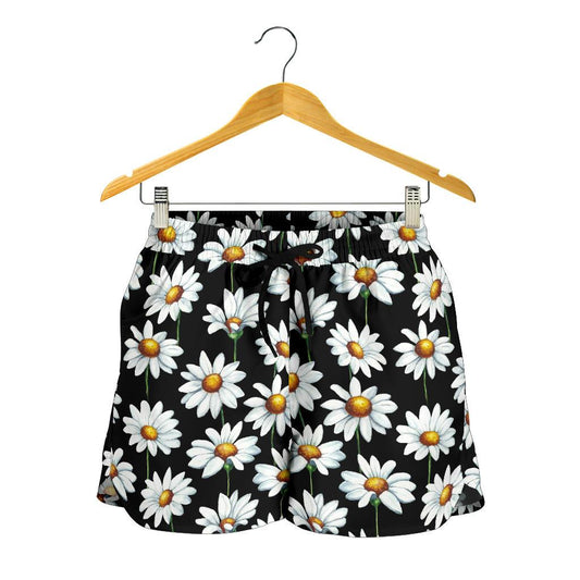 Daisy Print Pattern Women Shorts-JTAMIGO.COM