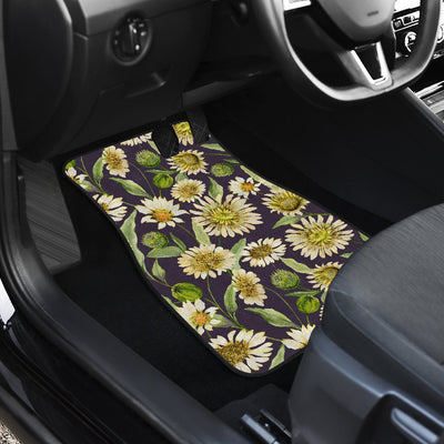 Daisy Vintage Print Pattern Car Floor Mats