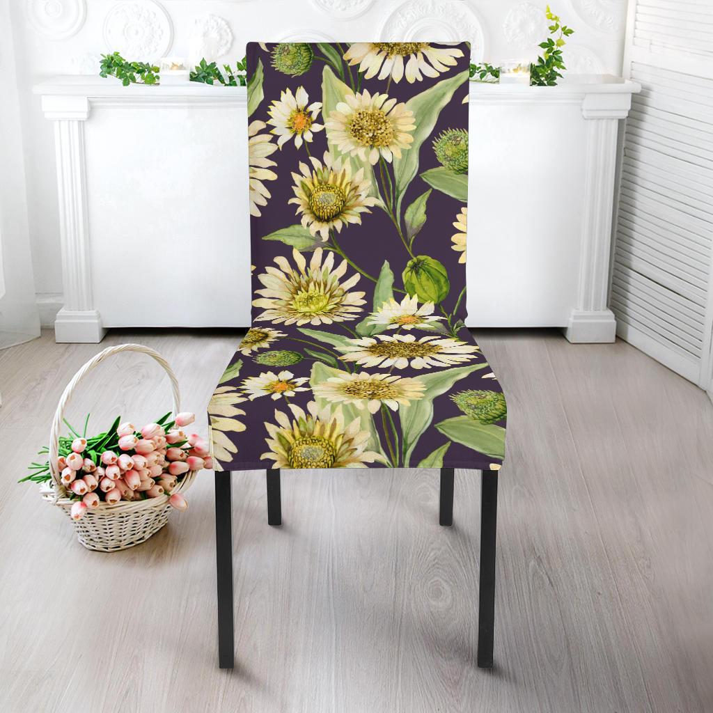 Daisy Vintage Print Pattern Dinning Chair Slipper-JTAMIGO.COM