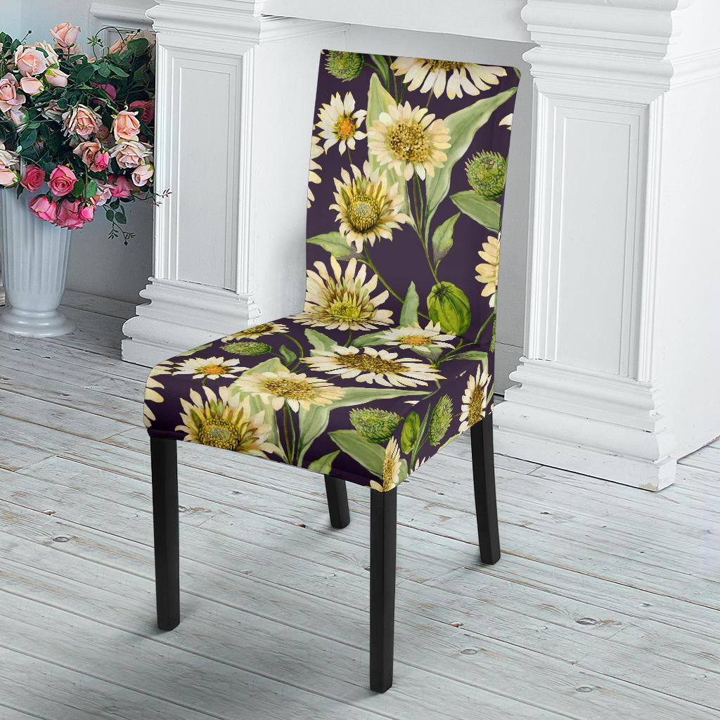 Daisy Vintage Print Pattern Dinning Chair Slipper-JTAMIGO.COM