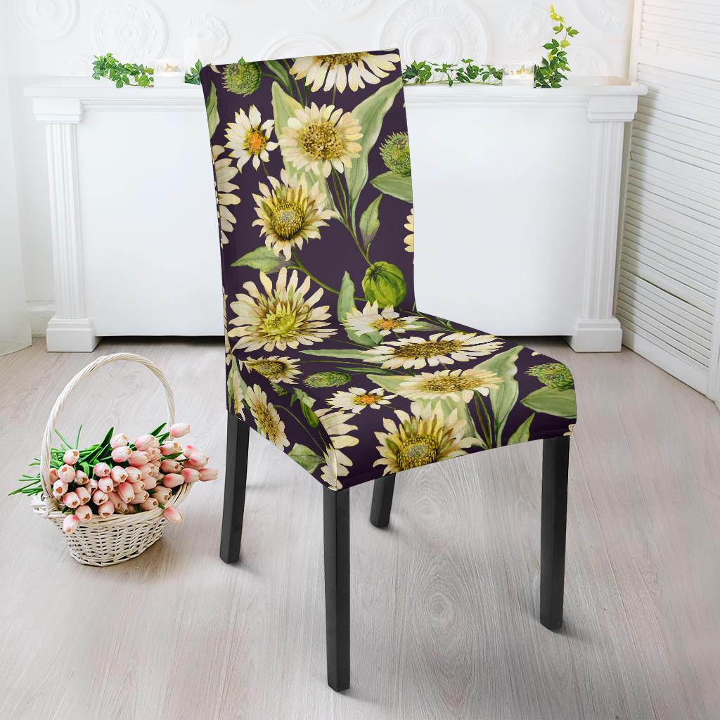 Daisy Vintage Print Pattern Dinning Chair Slipper-JTAMIGO.COM