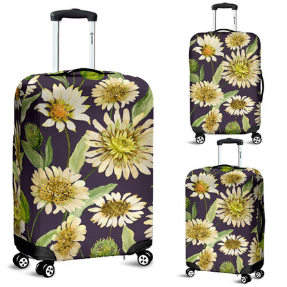Daisy Vintage Print Pattern Luggage Cover Protector