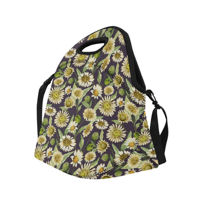 Daisy Vintage Print Pattern Neoprene Lunch Bag (Model 1669)(Large)-JTAMIGO.COM