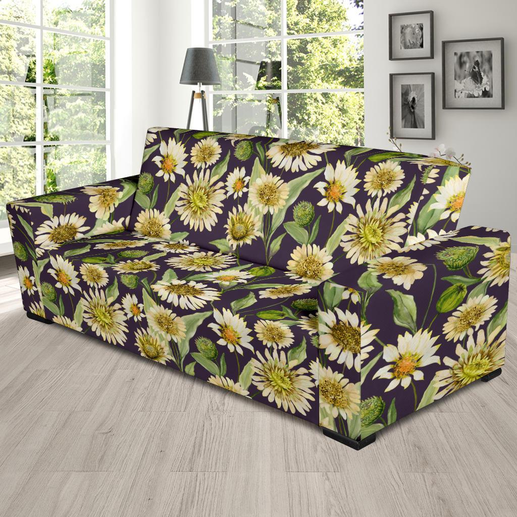 Daisy Vintage Print Pattern Sofa Slipcover-JTAMIGO.COM