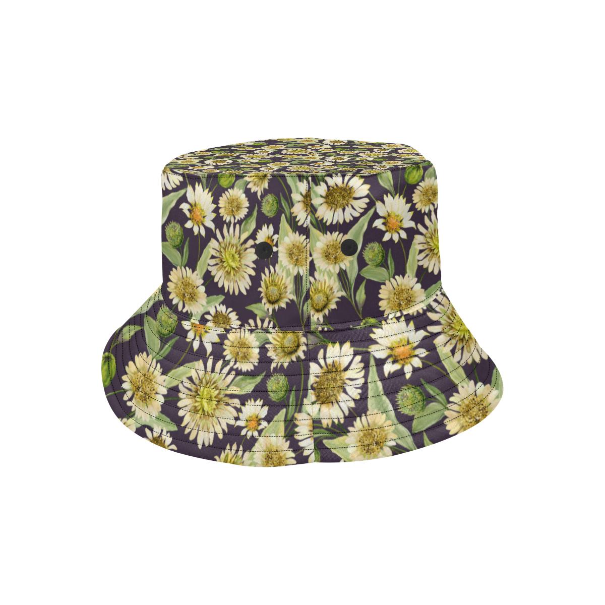 Daisy Vintage Print Pattern Unisex Bucket Hat