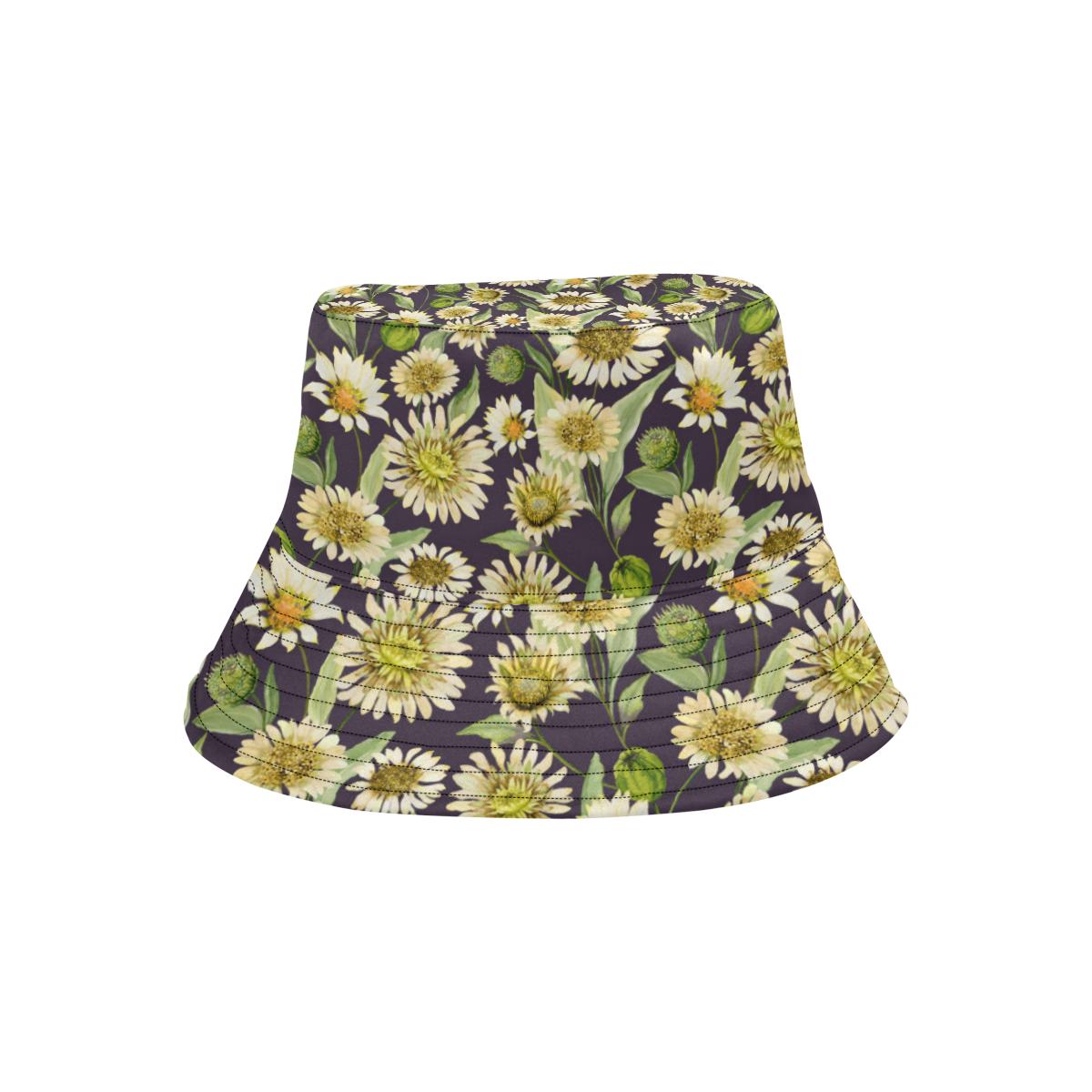 Daisy Vintage Print Pattern Unisex Bucket Hat