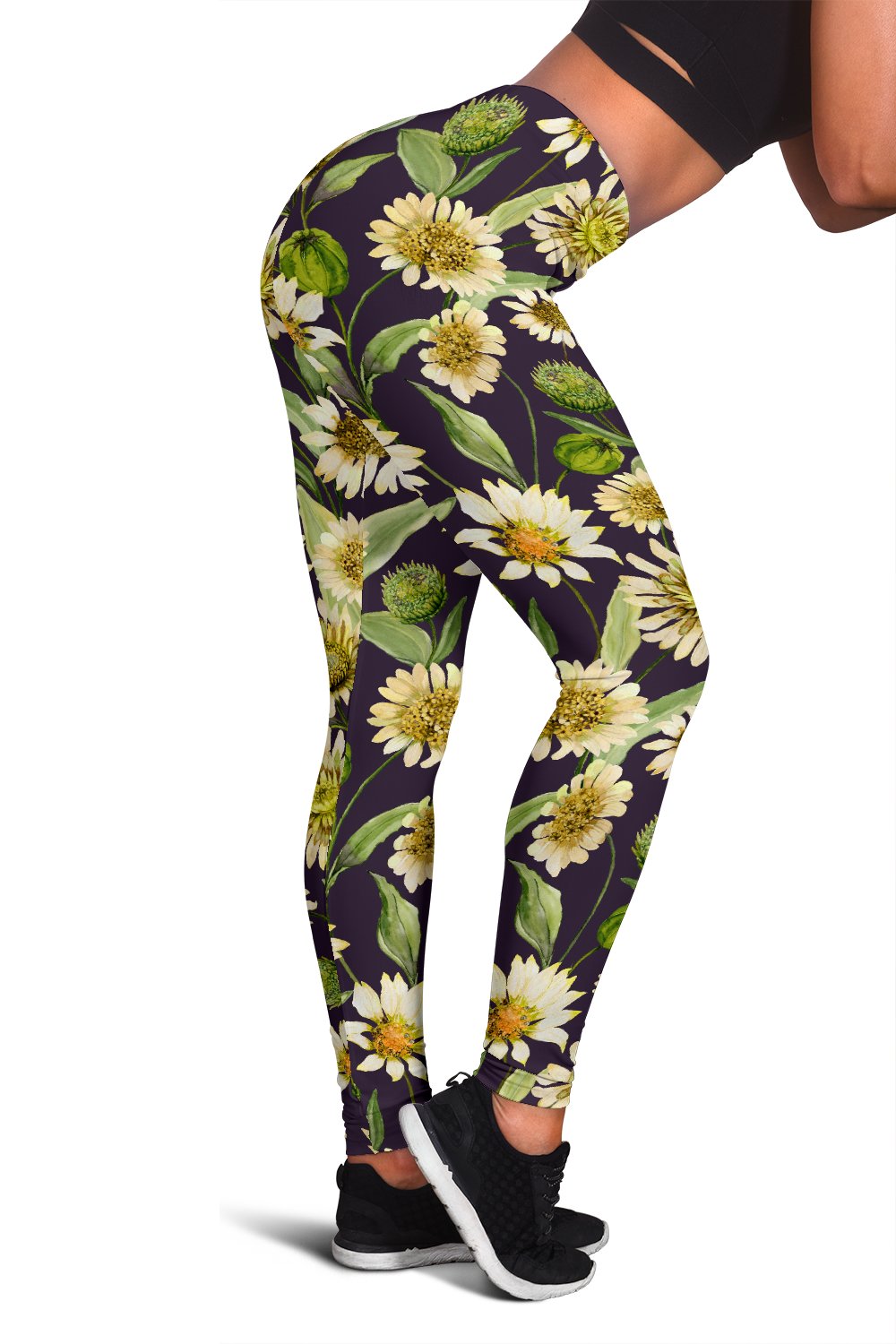 Daisy Vintage Print Pattern Women Leggings