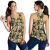 Daisy Vintage Print Pattern Women Racerback Tank Top