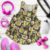 Daisy Vintage Print Pattern Women Racerback Tank Top