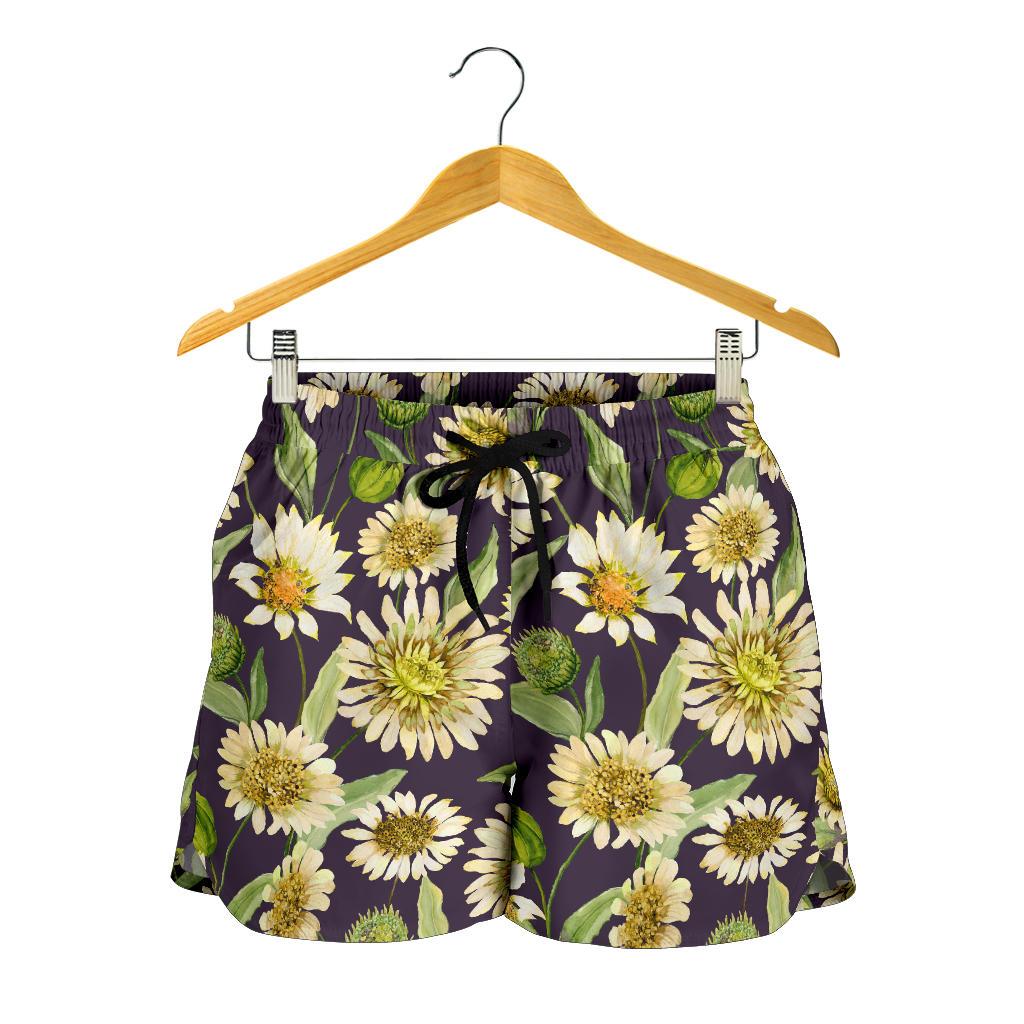 Daisy Vintage Print Pattern Women Shorts-JTAMIGO.COM