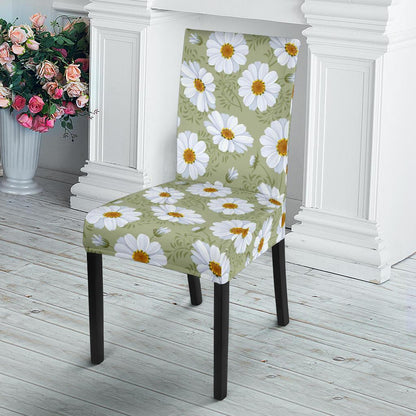 Daisy Yellow Print Pattern Dinning Chair Slipper-JTAMIGO.COM