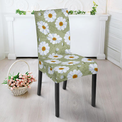 Daisy Yellow Print Pattern Dinning Chair Slipper-JTAMIGO.COM
