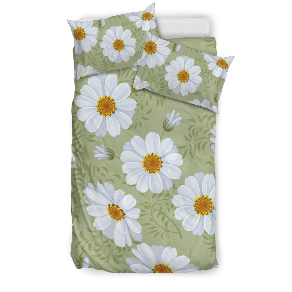Daisy Yellow Print Pattern Duvet Cover Bedding Set