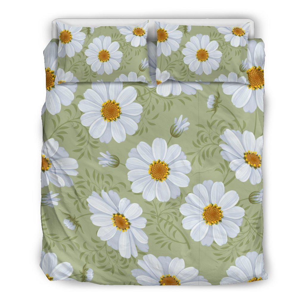 Daisy Yellow Print Pattern Duvet Cover Bedding Set