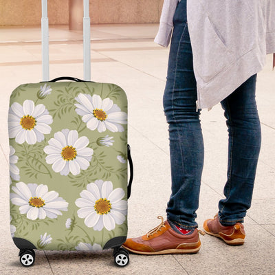 Daisy Yellow Print Pattern Luggage Cover Protector