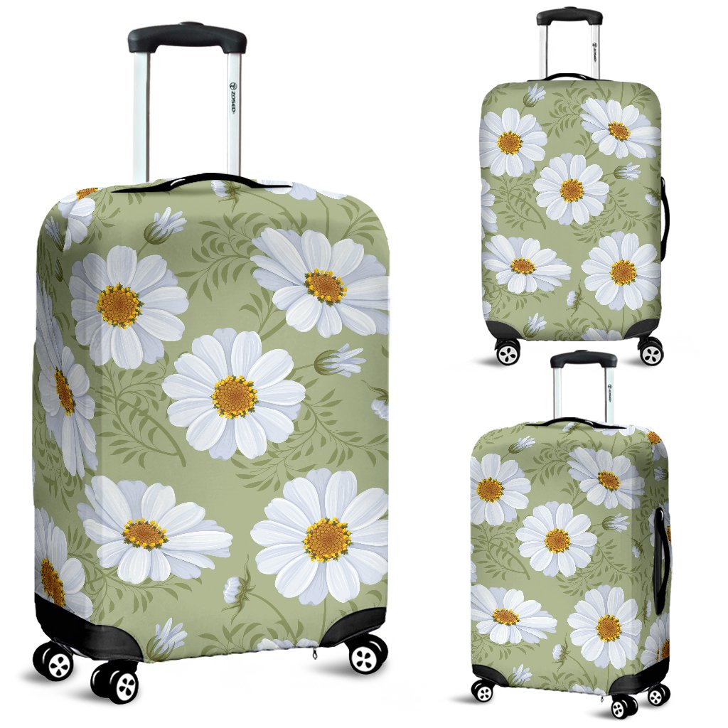 Daisy Yellow Print Pattern Luggage Cover Protector