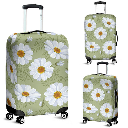 Daisy Yellow Print Pattern Luggage Cover Protector