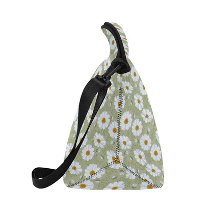 Daisy Yellow Print Pattern Neoprene Lunch Bag (Model 1669)(Large)-JTAMIGO.COM