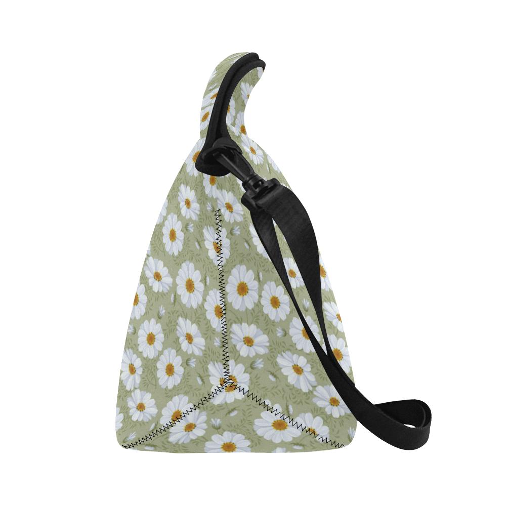 Daisy Yellow Print Pattern Neoprene Lunch Bag (Model 1669)(Large)-JTAMIGO.COM