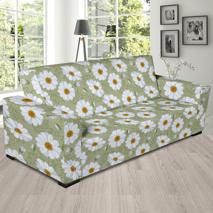 Daisy Yellow Print Pattern Sofa Slipcover-JTAMIGO.COM