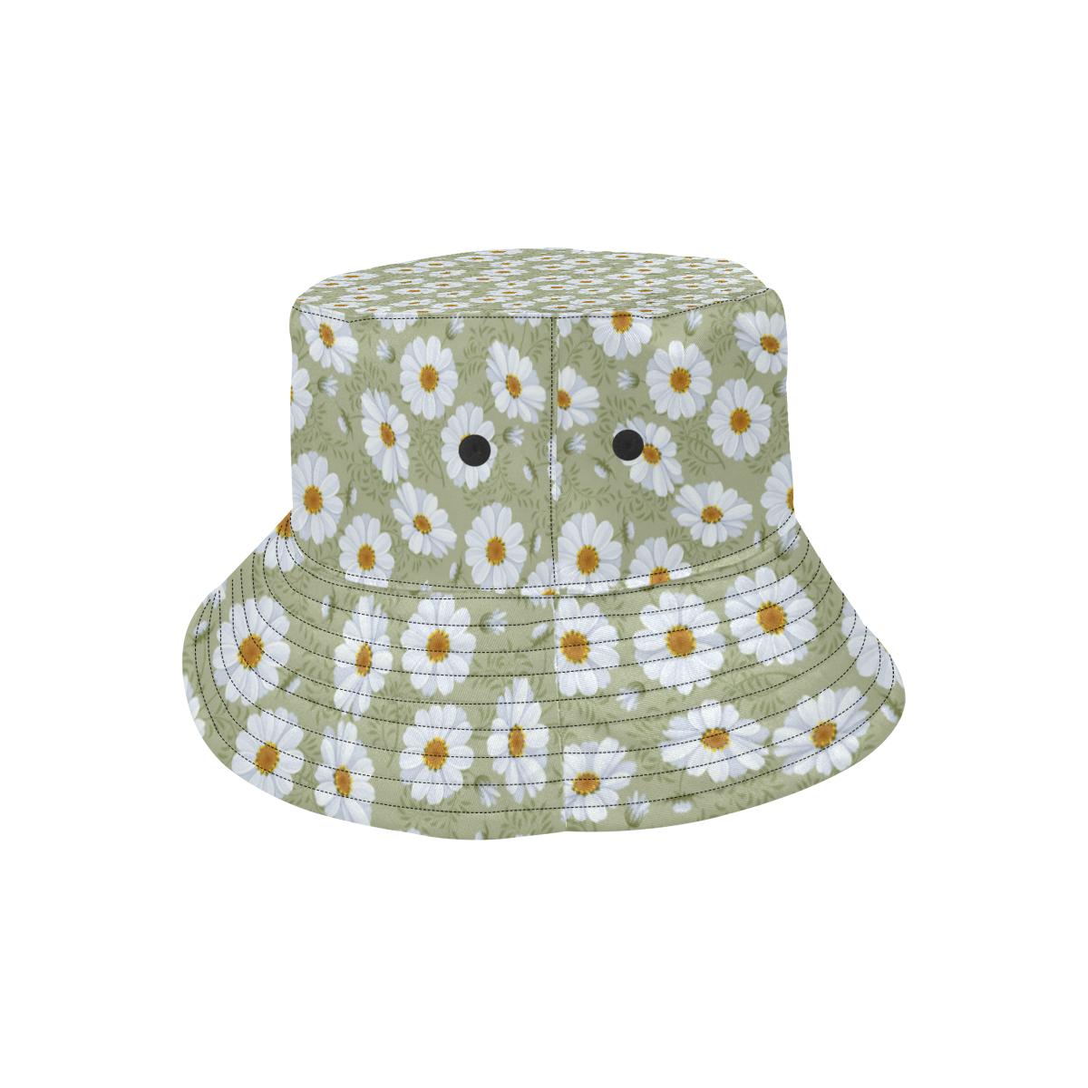 Daisy Yellow Print Pattern Unisex Bucket Hat