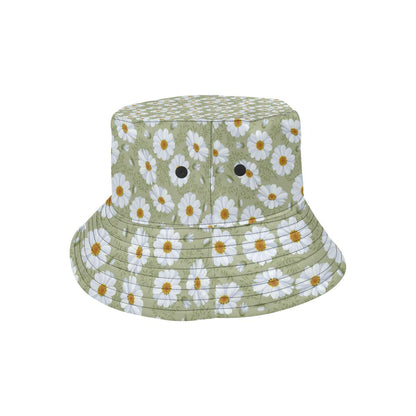 Daisy Yellow Print Pattern Unisex Bucket Hat
