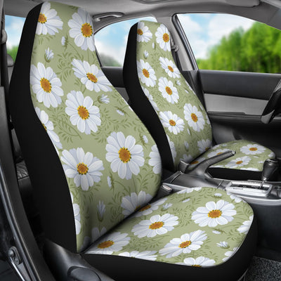 Daisy Yellow Print Pattern Universal Fit Car Seat Covers