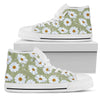 Daisy Yellow Print Pattern Women High Top Shoes