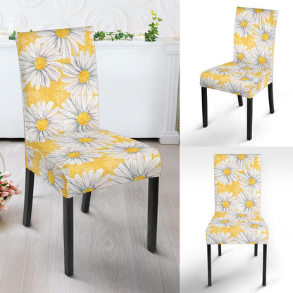 Daisy Yellow Watercolor Print Pattern Dinning Chair Slipper-JTAMIGO.COM