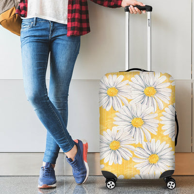 Daisy Yellow Watercolor Print Pattern Luggage Cover Protector