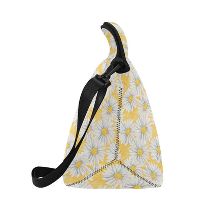 Daisy Yellow Watercolor Print Pattern Neoprene Lunch Bag (Model 1669)(Large)-JTAMIGO.COM