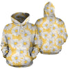 Daisy Yellow Watercolor Print Pattern Pullover Hoodie