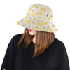 Daisy Yellow Watercolor Print Pattern Unisex Bucket Hat