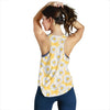 Daisy Yellow Watercolor Print Pattern Women Racerback Tank Top