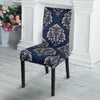 Damask Blue Luxury Print Pattern Dinning Chair Slipper-JTAMIGO.COM