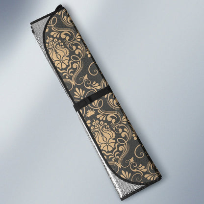 Damask Elegant Luxury Print Pattern Car Sun Shade For Windshield