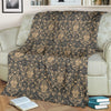 Damask Elegant Luxury Print Pattern Fleece Blanket