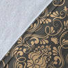 Damask Elegant Luxury Print Pattern Fleece Blanket