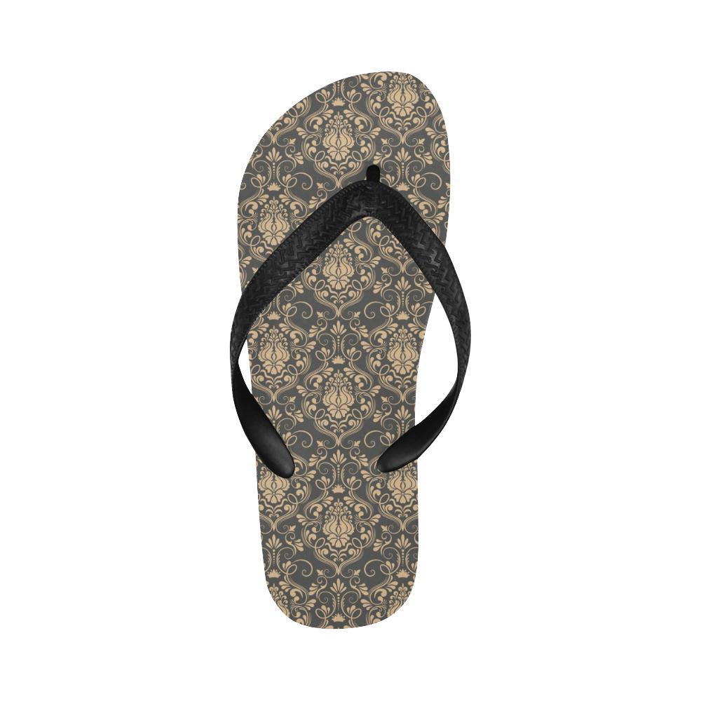 Damask Elegant Luxury Print Pattern Flip Flops-JTAMIGO.COM